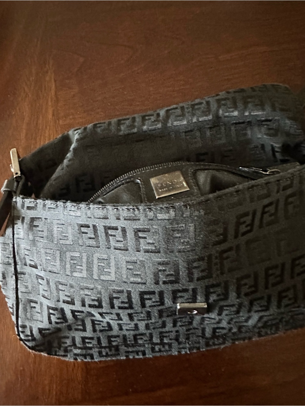 Fendi Vintage Black Baguette Shoulder Bag - Picture 4 of 7